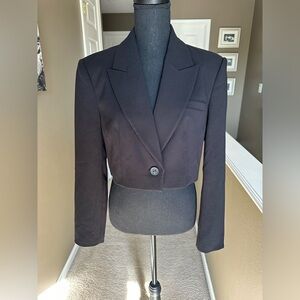 Zara cropped black jacket. Size small NWT